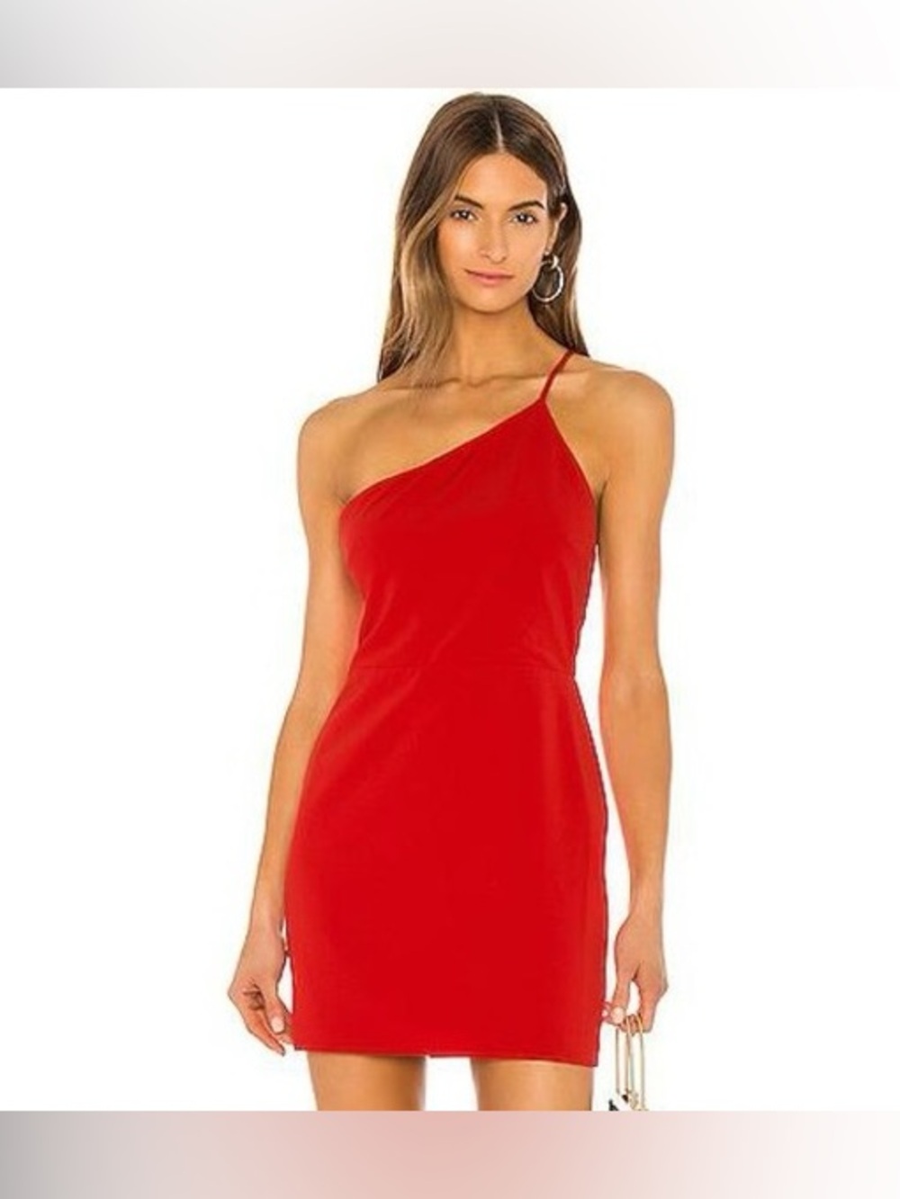 NWT Lovers & Friends Red Omyra One Shoulder Mini Dress Medium